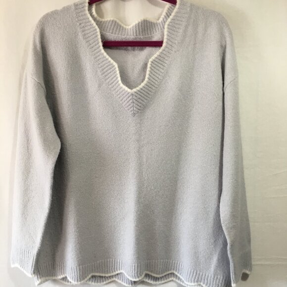 Cute Ruffle Edge Sweater - Picture 1 of 4
